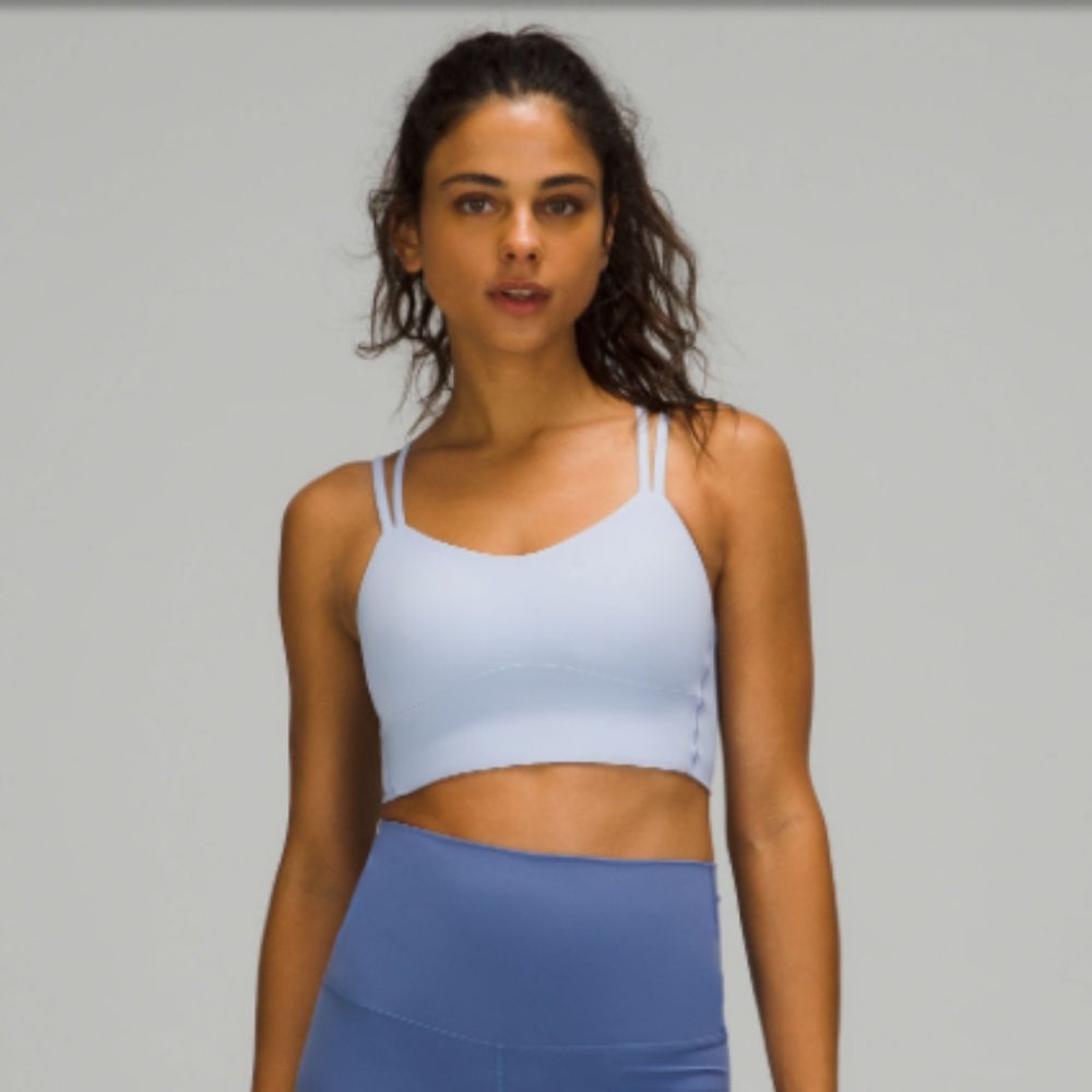 LULULEMON LIKE A CLOUD LONGLINE BRA *LIGHT SUPPORT, B/C CUP - SZ 12 - blue